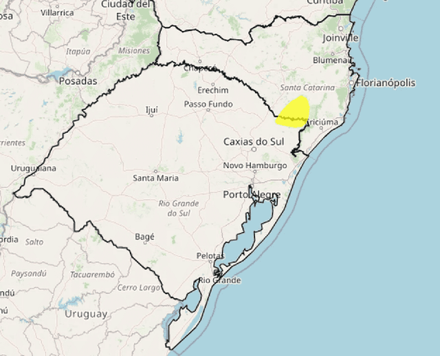 Neve no Rio Grande do Sul e em Santa Catarina ainda hoje, alerta Inmet